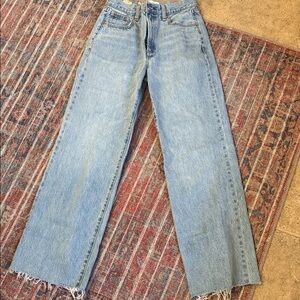 Aritzia Light Blue Straight Leg Jeans